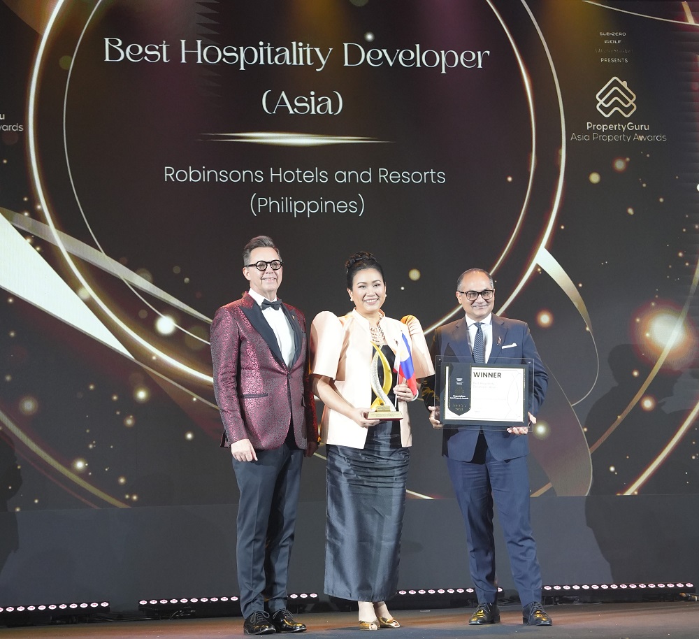 Robinsons Hotels and Resorts named ‘Best Hospitality Developer (Asia)’ at PropertyGuru Asia Property Awards 