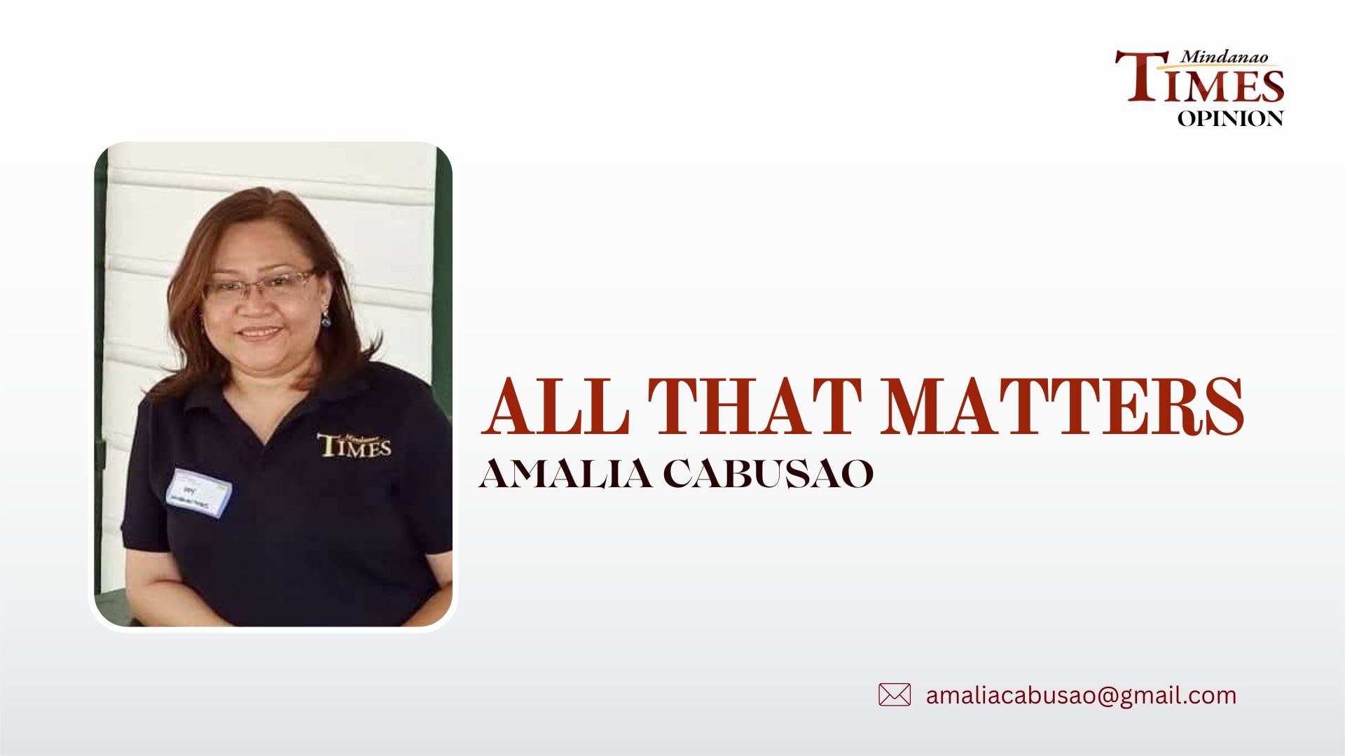 All that Matters | A Tribute to Satur P. Apoyon